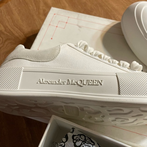 Alexander McQueen Shoes - Alexander McQueen White Men's Sneakers